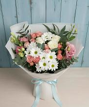 Букет цветов из:  Розы, Лизиантусы и Хризантемы #REPLACE_PRED# Щучьем Воронежской области