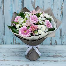 Букет цветов из:  Герберы, Альстромерии и Хризантемы в Щучьем Воронежской области