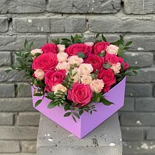 Цветочная композиция из Розы в коробке в Щучьем Воронежской области
