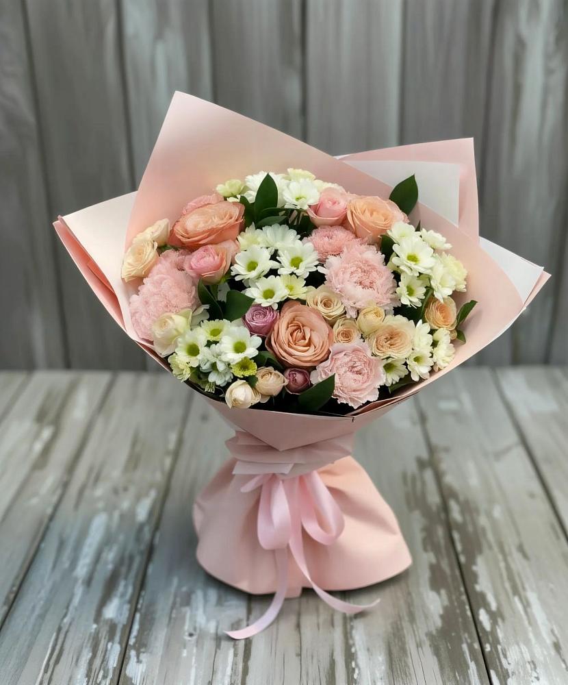 Букет цветов из: Гвоздики, Розы и Хризантемы в Щучьем Воронежской области