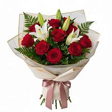 Букет цветов из:  Лилии и Розы в Щучьем Воронежской области