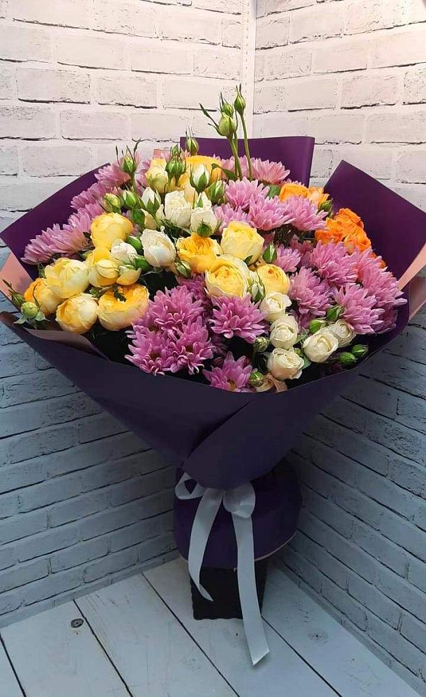 Букет цветов из: Хризантемы и Розы в Щучьем Воронежской области