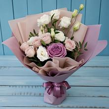 Букет цветов из:  Розы и Лизиантусы в Щучьем Воронежской области