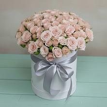 Цветочная композиция из Розы в шляпной коробке в Щучьем Воронежской области