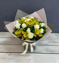 Букет цветов из:  Орхидеи и Розы в Щучьем Воронежской области