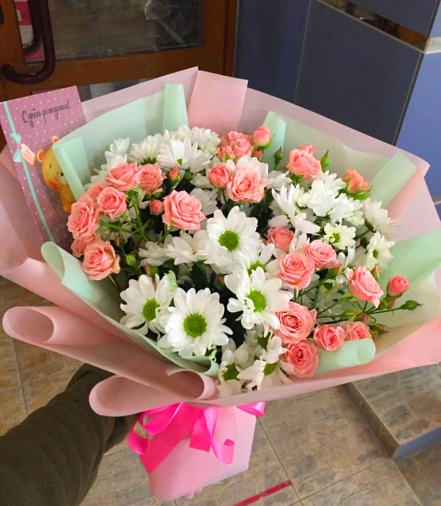 Букет цветов из: Розы и Хризантемы в Щучьем Воронежской области