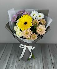 Букет цветов из:  Розы, Герберы и Хризантемы в Щучьем Воронежской области