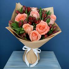Букет цветов из:  Розы и Альстромерии в Щучьем Воронежской области