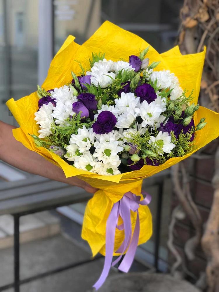 Букет цветов из: Ирисы, Хризантемы и Ромашки в Щучьем Воронежской области
