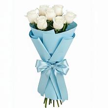 Букет 7 белых роз Проуд в Щучьем Воронежской области