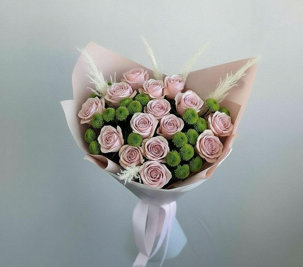 Букет цветов из: Розы и Хризантемы в Щучьем Воронежской области