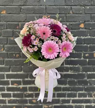 Букет цветов из:  Герберы и Хризантемы в Щучьем Воронежской области