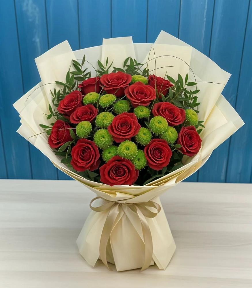 Букет цветов из: Розы и Хризантемы в Щучьем Воронежской области