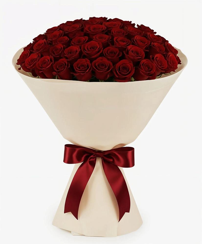 Букет 101 Бордовая роза Блэк Бакарра в Щучьем Воронежской области