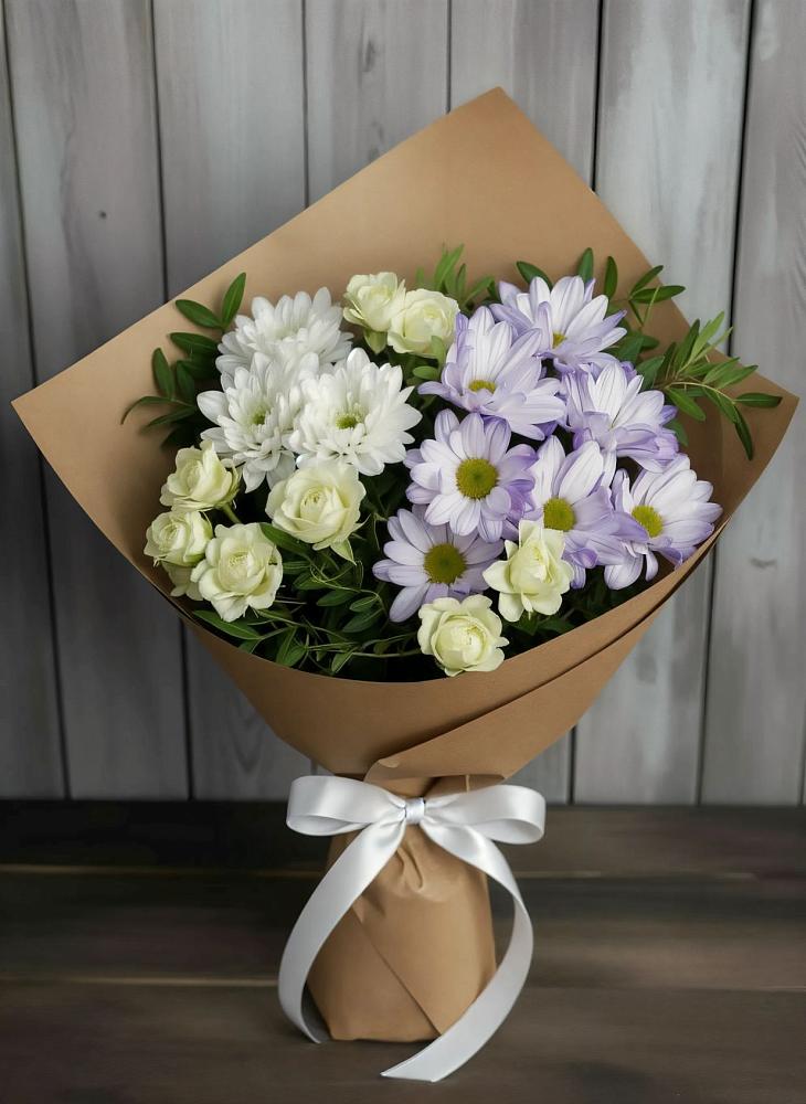 Букет цветов из: Хризантемы и Розы в Щучьем Воронежской области